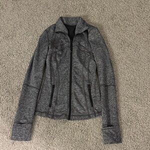 lululemon athletica Heathered Gray Full-Zip Utility Jacket